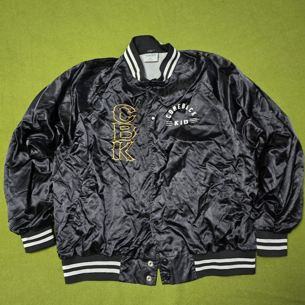 CBK  Black Satin Bomber Jacket